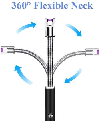 SKY-TOUCH Arc Lighter, Flameless Electronic Lighter with LED Battery Indicator, Rechargeable USB Lighter Wind & Weatherproof Lighter for Kitchen, Barbecue, Candles, Fireworks, Gas Stove