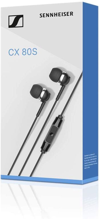 Sennheiser CX 80s in Ear Earphone with Mic/Black/One size