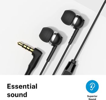 Sennheiser CX 80s in Ear Earphone with Mic/Black/One size