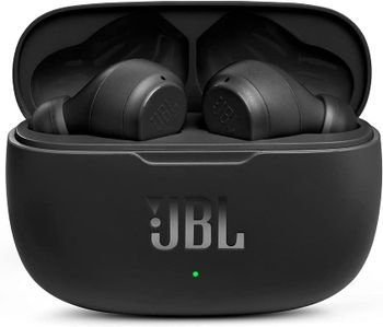 JBL Wave200 True Wireless Earbud Headphones, Deep Powerful Bass, 20H Battery, Dual Connect, Hand-Free Call, Voice Assistant, Comfortable Fit, IPX2 Sweatproof, Pocket Friendly - White, JBLW200TWSWHT- One Size