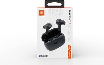 JBL Wave200 True Wireless Earbud Headphones, Deep Powerful Bass, 20H Battery, Dual Connect, Hand-Free Call, Voice Assistant, Comfortable Fit, IPX2 Sweatproof, Pocket Friendly - Black, JBLW200TWSBLK - One Size