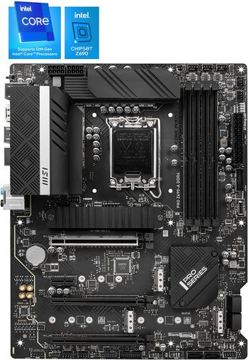 MSI PRO Z690-A WiFi DDR4 ProSeries Motherboard ATX الجيل الثاني عشر Intel Core LGA 1700 Socket DDR4 PCIe 4 CFX M.2 فتحات واي فاي 6E، أسود