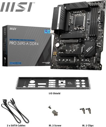 MSI PRO Z690-A WiFi DDR4 ProSeries Motherboard ATX 12th Gen Intel Core LGA 1700 Socket DDR4 PCIe 4 CFX M.2 Slots Wi-Fi 6E, Black