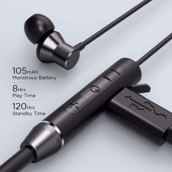 Lenovo Wireless Neckband Earphone HE05 (Black)/One Size