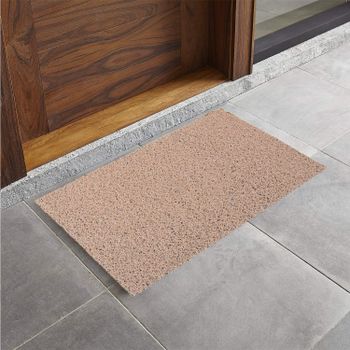 Kuber Industries Rubber 1 Piece Door Mat 16x24'' (Cream)