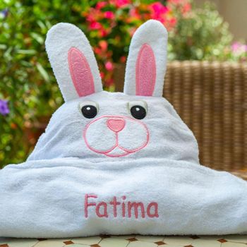 Coochy Coo - Personalized Bunny Towel - Girl B/Multicolor/90 x 60 cm