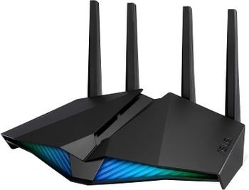 راوتر اسوس واي فاي ثنائي الترددRT-AX82U AX5400 6 للالعاب/WIFI 6 AX5400 Dual band  Gaming Router/Black/One Size