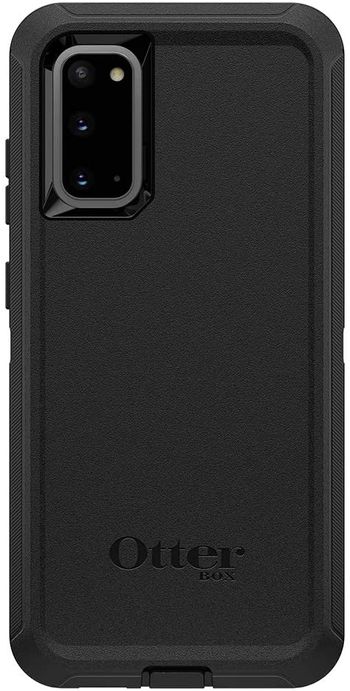 جراب OtterBox DEFENDER SERIES SCREENLESS Edition لهاتف Galaxy S20/Galaxy S20 5G (غير متوافق مع هاتف GALAXY S20 FE) - أسود/ جراب / أسود