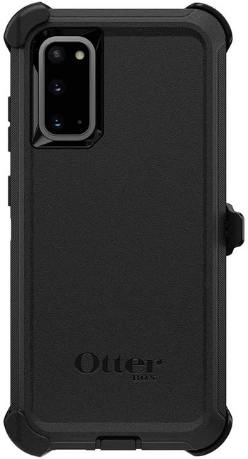 جراب OtterBox DEFENDER SERIES SCREENLESS Edition لهاتف Galaxy S20/Galaxy S20 5G (غير متوافق مع هاتف GALAXY S20 FE) - أسود/ علبة / أسود