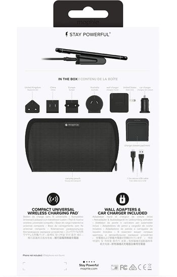 Mophie charge stream global travel kit/Black/1 kit