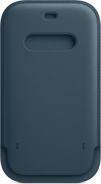 Apple Leather Sleeve with MagSafe (for iPhone 12, 12 Pro) - Baltic Blue