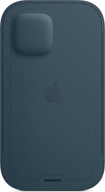 Apple Leather Sleeve with MagSafe (for iPhone 12, 12 Pro) - Baltic Blue