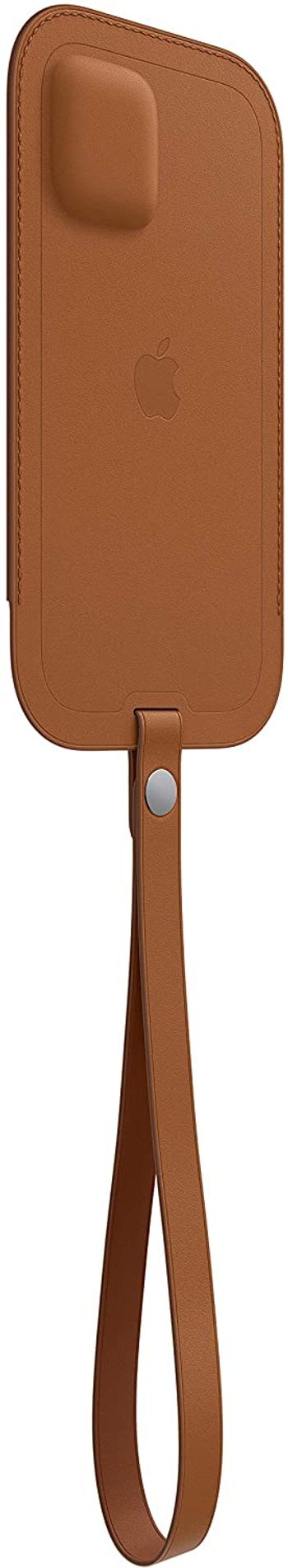 Apple Leather Sleeve with MagSafe (for iPhone 12, 12 Pro) - Saddle Brown Saddle Brown PRODUCT)RED