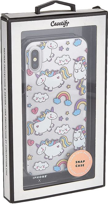 Casetify Snap Case Unicorns Rainbows For Iphone X,Multi Color