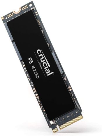 Crucial P5 1 TB CT1000P5SSD8 Internal Solid State Drive-up to 3400 MB/s (3D NAND, NVMe, PCIe, M.2, 2280SS), Black