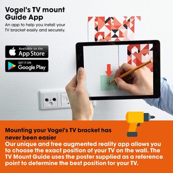 Vogel's WALL 3245 Black, TV wall mount bracket for 32 - 55 Inch TVs, Swivel and tilt 180º, Max 20 kg and up to VESA 400x400