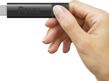 Roku Streaming Stick plus 4K HDR HD streaming player with 4x the wireless range & voice remote with TV power and volume, 3810R