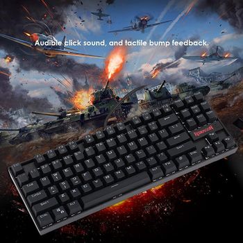 Redragon K552-2 87 Keys 60% Small Tkl Mechanical Gaming Keyboard (Black Red Led Backlit)/Multi color/one size