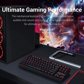 Redragon K552-2 87 Keys 60% Small Tkl Mechanical Gaming Keyboard (Black Red Led Backlit)/Multi color/one size