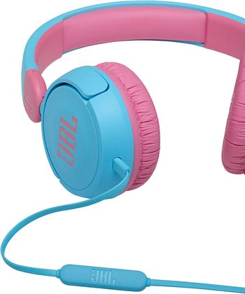 JBL JR310BLU Kids wired on-ear headphones-Wired Blue, Small