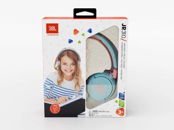 JBL JR310BLU Kids wired on-ear headphones-Wired Blue, Small