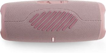 JBL Charge 5 Portable Speaker, Built-In Powerbank, Powerful JBL Pro Sound, Dual Bass Radiators, 20H of Battery, IP67 Waterproof and Dustproof, Wireless Streaming, Dual Connect - Pink, JBLCHARGE5PINK