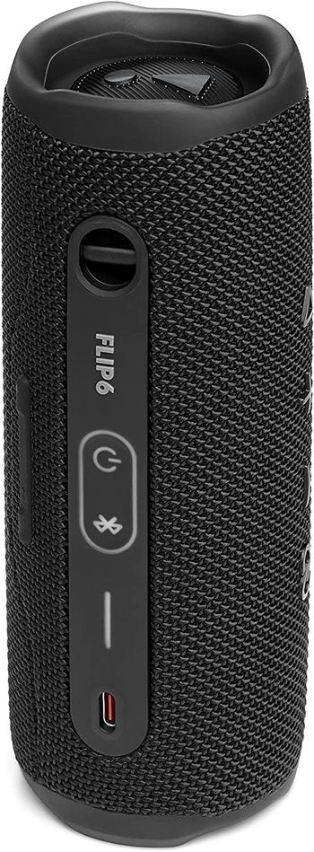 JBL Flip 6 Portable IP67 Waterproof Speaker with Bold JBL Original Pro Sound, 2-Way Speaker, Powerful Sound and Deep Bass, 12 Hours Battery, Safe USB-C Charging Protection - Black, JBLFLIP6BLK