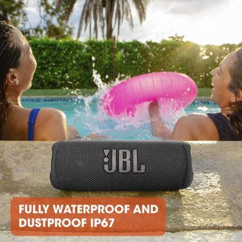 JBL Flip 6 Portable IP67 Waterproof Speaker with Bold JBL Original Pro Sound, 2-Way Speaker, Powerful Sound and Deep Bass, 12 Hours Battery, Safe USB-C Charging Protection - Black, JBLFLIP6BLK