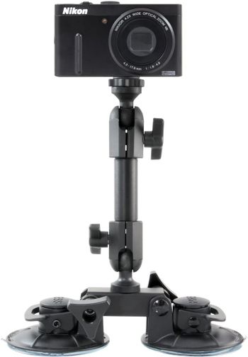 Delkin Devices Fat Gecko Triple Suction Camera Mount , Black