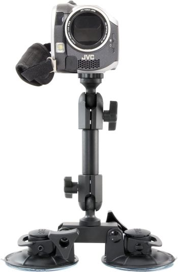 Delkin Devices Fat Gecko Triple Suction Camera Mount , Black