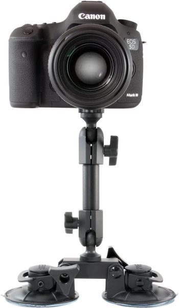 Delkin Devices Fat Gecko Triple Suction Camera Mount , Black