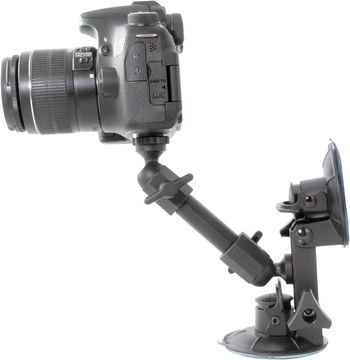 Delkin Devices Fat Gecko Triple Suction Camera Mount , Black