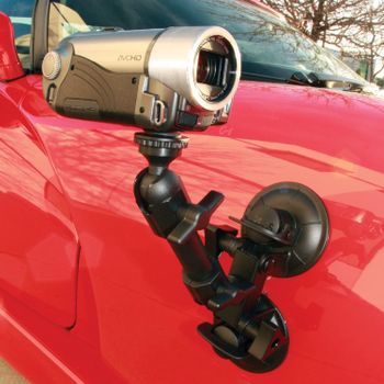 Delkin Devices Fat Gecko Triple Suction Camera Mount , Black