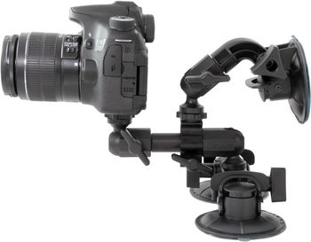 Delkin Devices Fat Gecko Triple Suction Camera Mount , Black