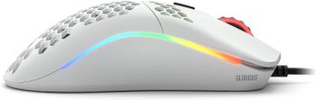 Glorious Model O Wired Gaming Mouse - RGB 67g Lightweight Ergonomic Wired Gaming Mouse - Backlit Honeycomb Shell Design Mice (Matte White)