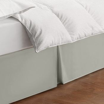 Levinsohn Never Lift Your Mattress Classic 14” Drop Length Pleated Styling King FRE24514SILV04/Soft Silver/King