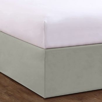 Levinsohn Never Lift Your Mattress Classic 14” Drop Length Pleated Styling King FRE24514SILV04/Soft Silver/King