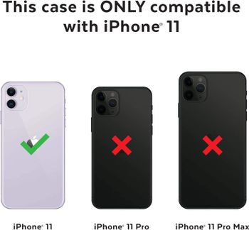 جراب لهاتف iPhone 11 من Speck - مُلمع بالأحجار الكريمة - غطاء شفاف نحيف ومتين مع محيط مزدوج الطبقات، متوافق مع Qi الشحن اللاسلكي - شفاف  لامع