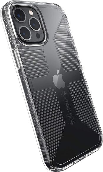 Speck Products GemShell Grip iPhone 12 Pro Max Case, Clear/Clear, 137613-5085