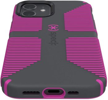 Speck Products CandyShell Pro Grip iPhone 12، iPhone 12 Pro Case، Slate Grey/It's a Vibe Violet (137602-9230)