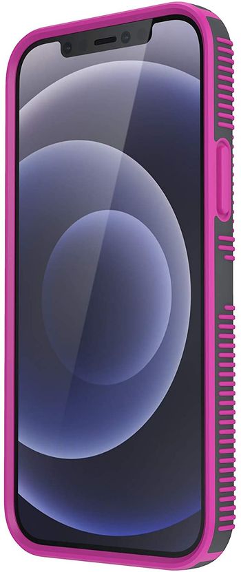 Speck Products CandyShell Pro Grip iPhone 12, iPhone 12 Pro Case, Slate Grey/It’s a Vibe Violet (137602-9230)