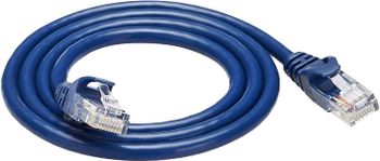 Snagless Rj45 Cat-6 Ethernet Patch Internet Cable - 3-Foot, Blue, 5-Pack/3 Foot/Blue