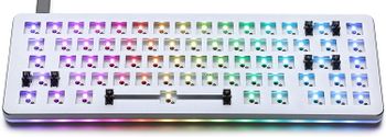 Drop Alt Mechanical Keyboard 65% 67 Key Gaming Keyboard, Hot Swap Switches, Programmable Macros, Rgb Led Backlighting, Usb C, Doubleshot Pbt, Aluminum Frame Barebones, Gray, Space Gray