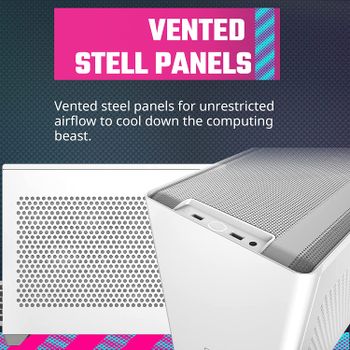 Cooler Master Nr200 White Sff Small Form Factor Mini-Itx Case With Vented Panel, Triple-Slot Gpu, Tool-Free And 360 Degree Accessibility, Without Pci Riser