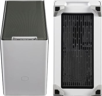 Cooler Master Nr200 White Sff Small Form Factor Mini-Itx Case With Vented Panel, Triple-Slot Gpu, Tool-Free And 360 Degree Accessibility, Without Pci Riser