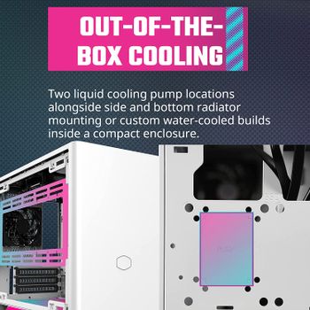 Cooler Master Nr200 White Sff Small Form Factor Mini-Itx Case With Vented Panel, Triple-Slot Gpu, Tool-Free And 360 Degree Accessibility, Without Pci Riser