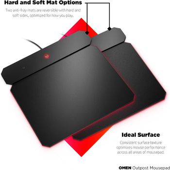 HP ‎6CM14AA#ABL Wireless Charging Mouse Pad Black