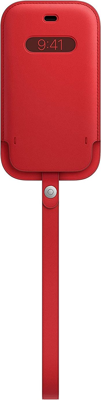 Apple Leather Sleeve with MagSafe (for iPhone 12 mini) -  Red