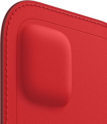 Apple Leather Sleeve with MagSafe (for iPhone 12 mini) -  Red