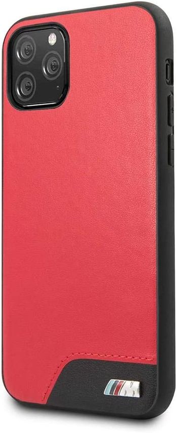 Bmw Hard Case Smooth Pu Leather For Iphone 11 Pro - Red